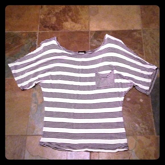 Striped off the shoulder top - Picture 1 of 3